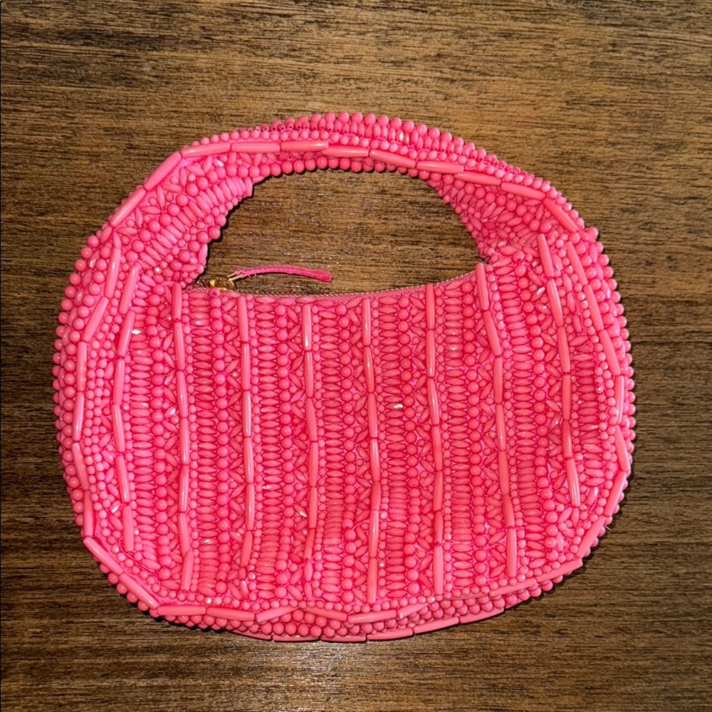 Pink Beaded Women's Bag